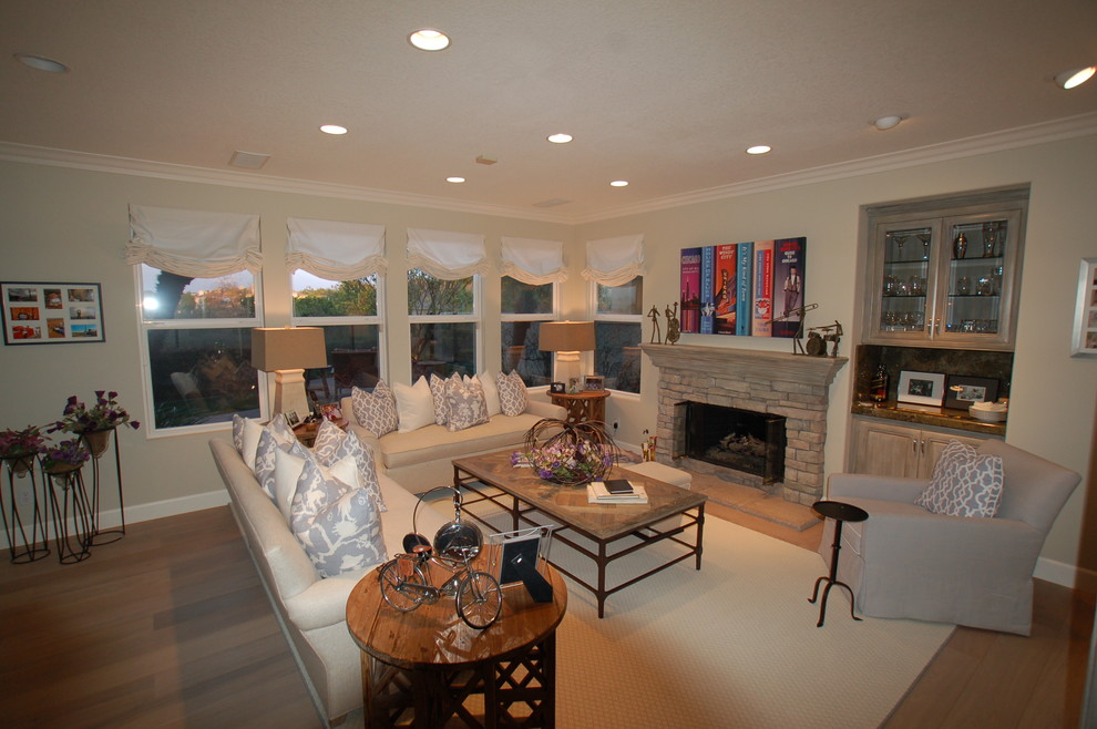 High Bluff, Newport Beach Contemporain Salon Orange County par