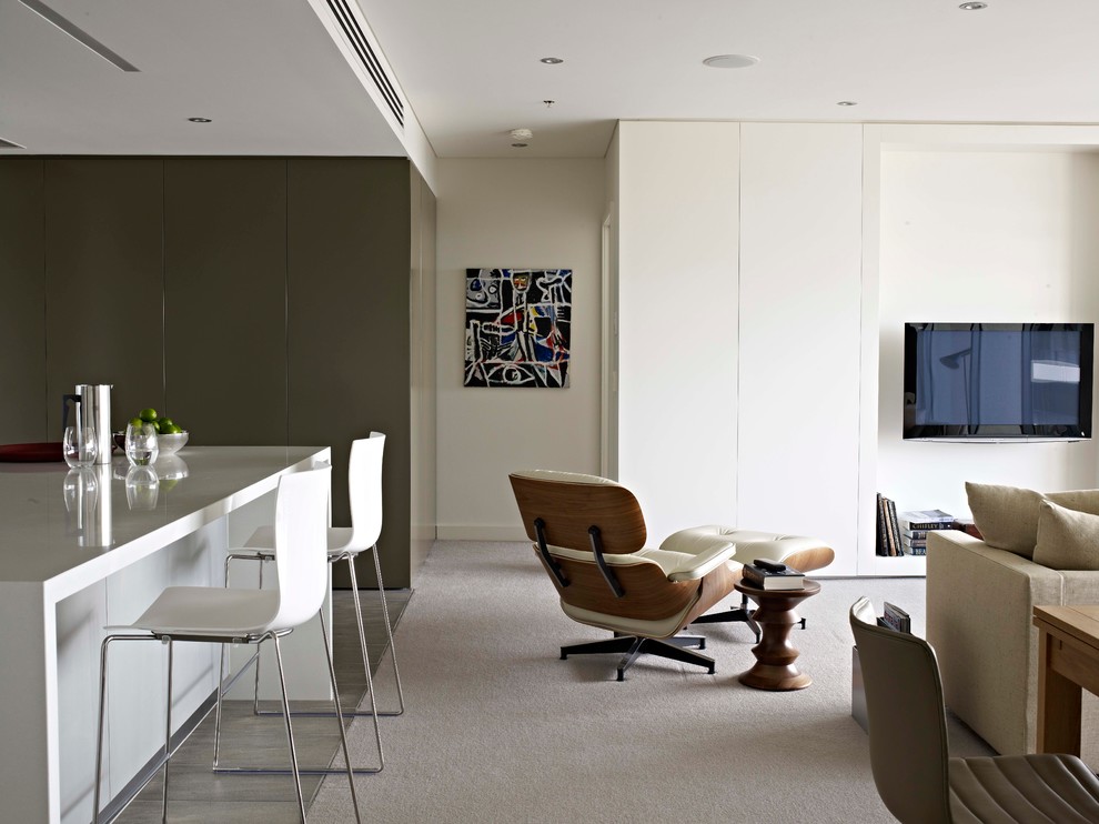 This is an example of a modern living room in Melbourne.