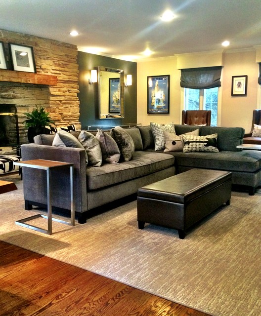 Highland Park Family RoomSectional seating Transitional Living