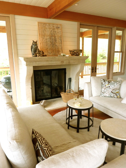 Holly Beach House Custom Steel Stone Coffee Tables Contact Michelle Burgess Transitional Living Room Seattle By Michelle Burgess Design Houzz