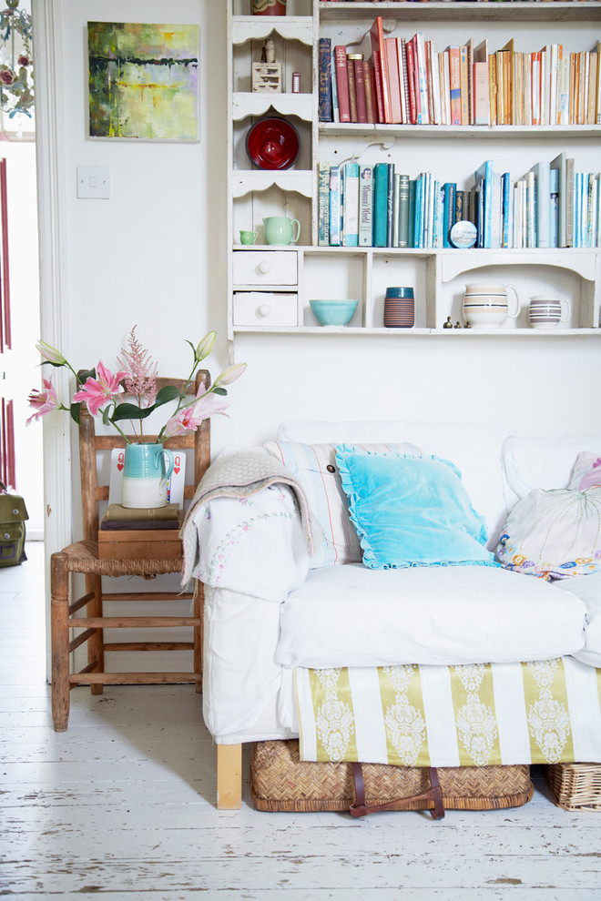 Eclectic living room in London.