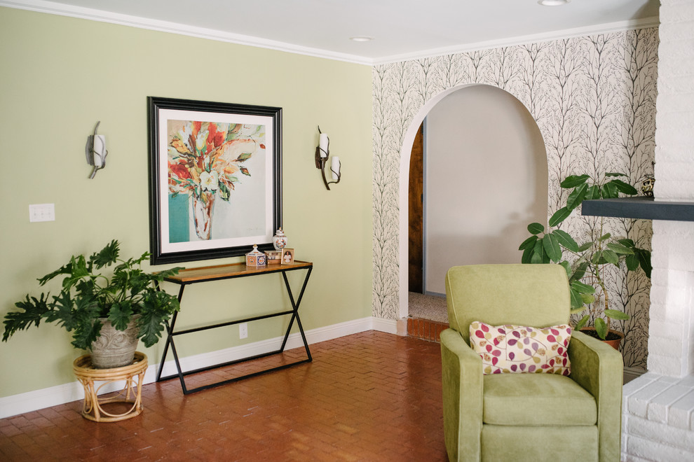 Inspiration for a mid-sized eclectic living room remodel in Albuquerque