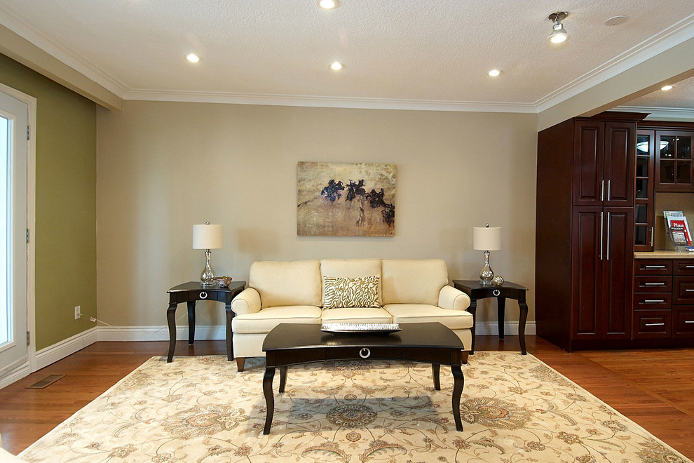 Living room - contemporary living room idea in Toronto