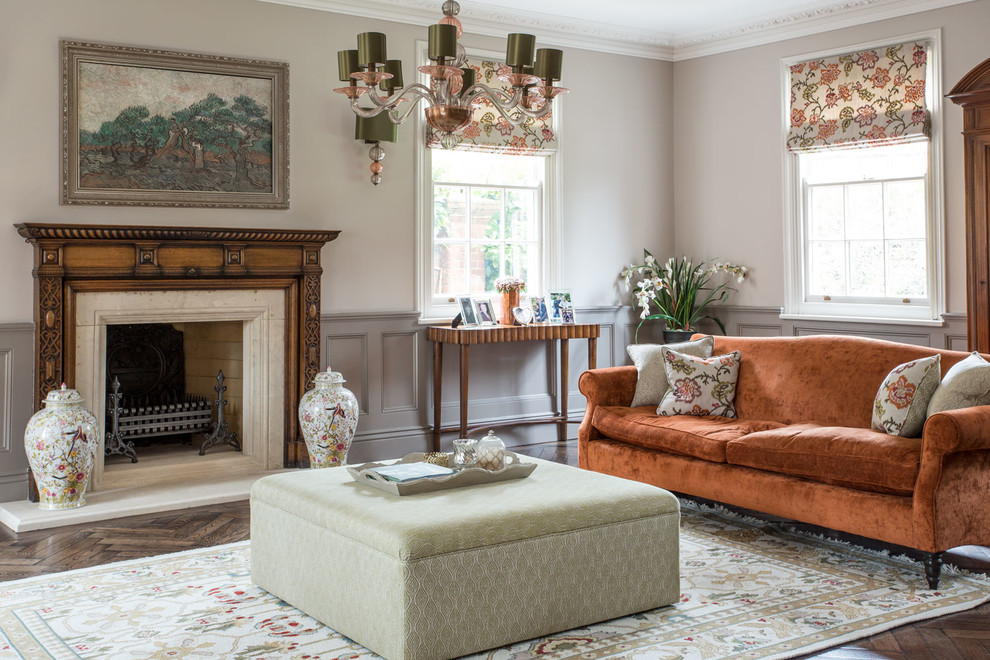 Living room - traditional living room idea in Kent