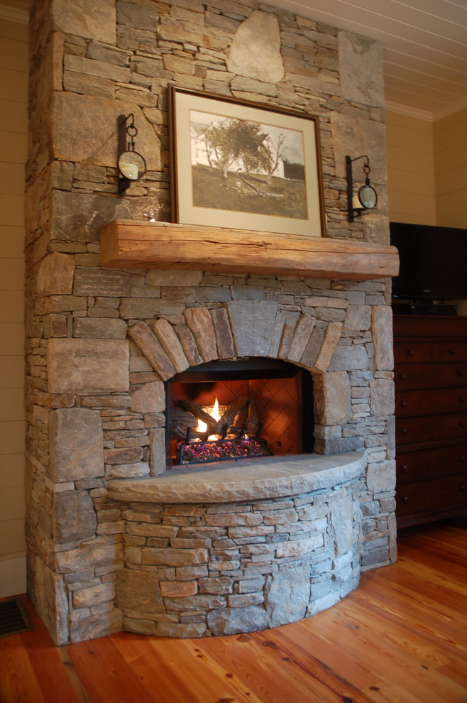 Living room - rustic living room idea in Other