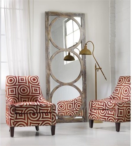 Hooker Furniture Melange Vera Floor Mirror in Medium Wood with