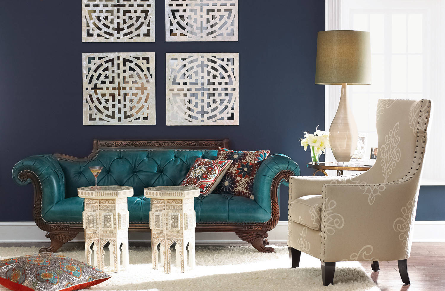How To Decorate With Teal Houzz Uk, Teal Living Rooms Uk