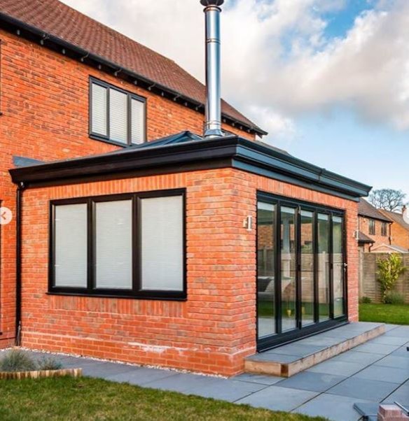 House Extension with Log Burning Stove - Contemporary - Living Room - West  Midlands - by Conservatory Blinds 4 Less | Houzz