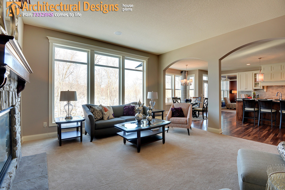 Inspiration for a timeless living room remodel in Minneapolis