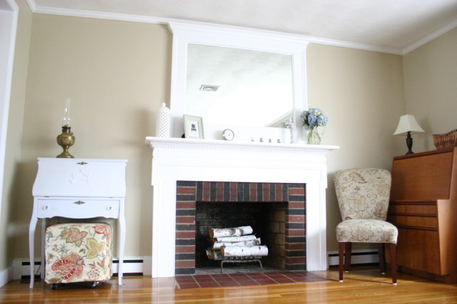 Custom Sized Mirror Over Fireplace Mantle