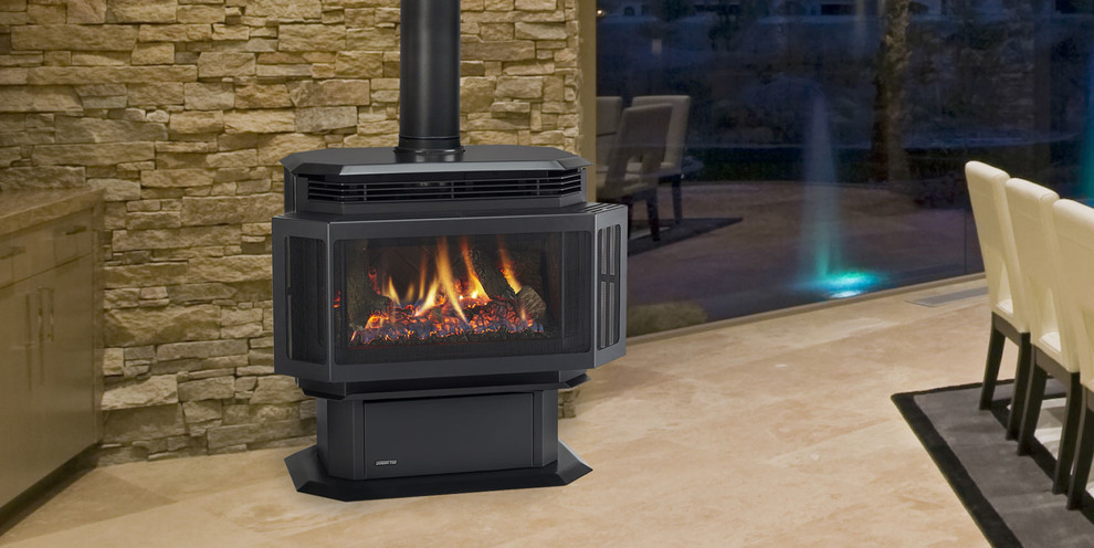 natural gas living room stove