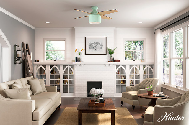 Hunter 52" Cranbrook Ceiling Fan with LED Light - Contemporary - Living  Room - by Del Mar Designs, Inc | Houzz UK