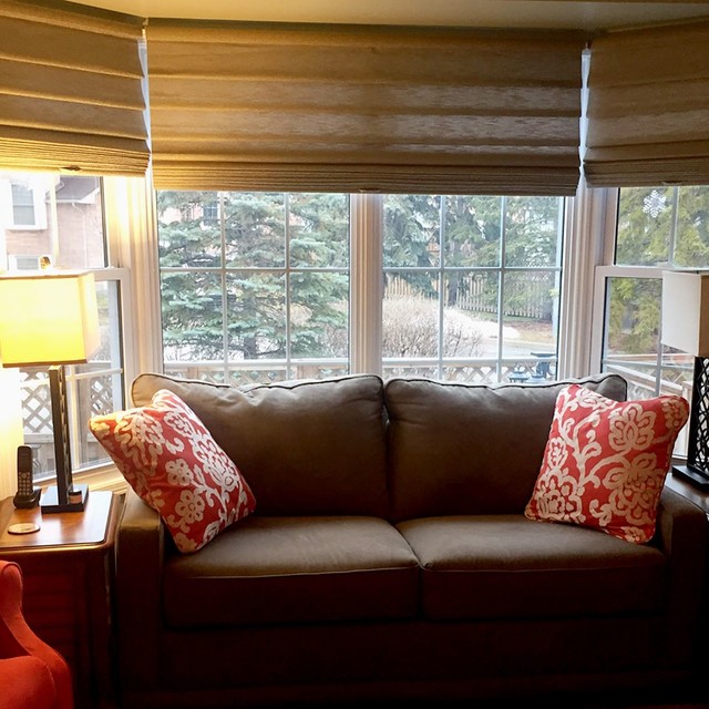 Hunter douglas roman shades traditional living room toronto by