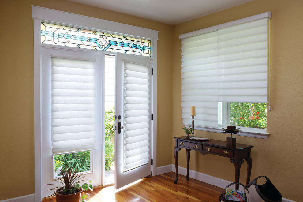 Hunter Douglas Roman Shades Traditional Living Room Chicago by