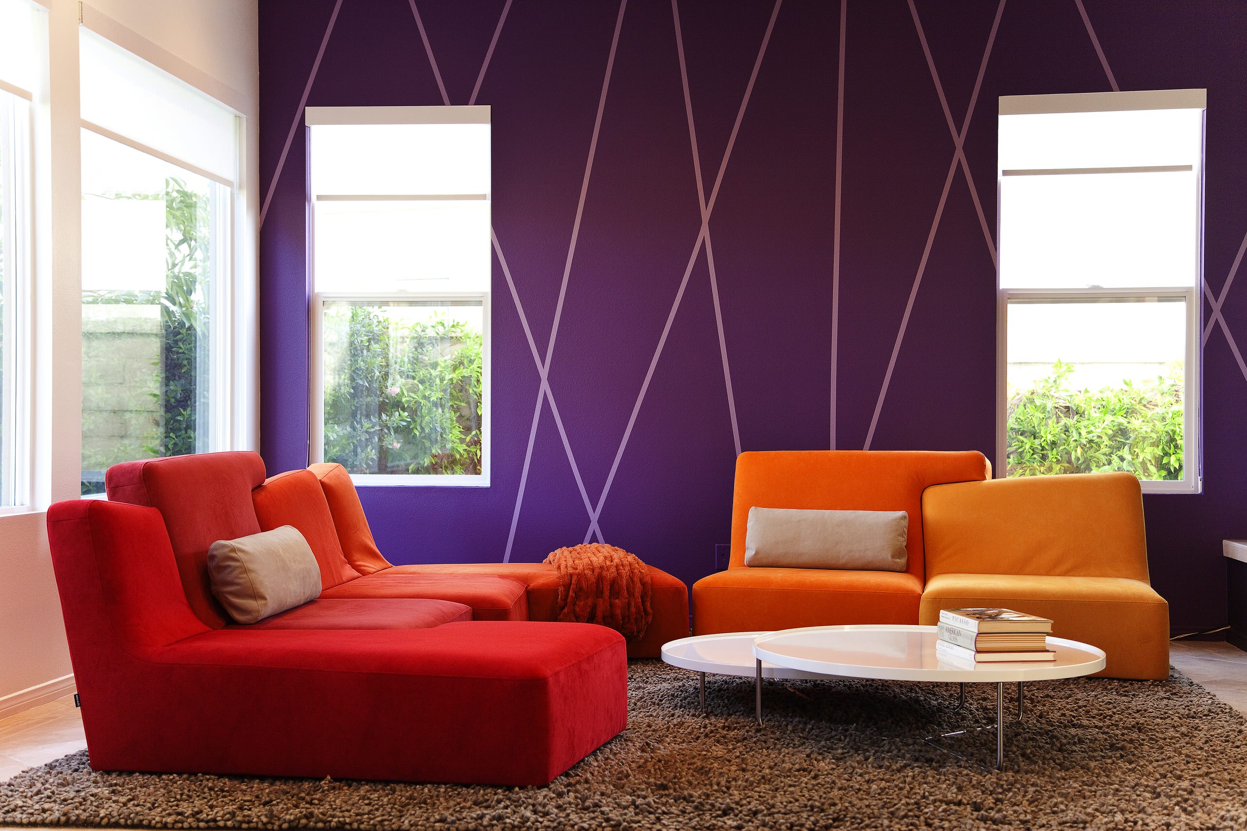 75 Living Room with Purple Walls Ideas You'll Love - February, 2023 | Houzz