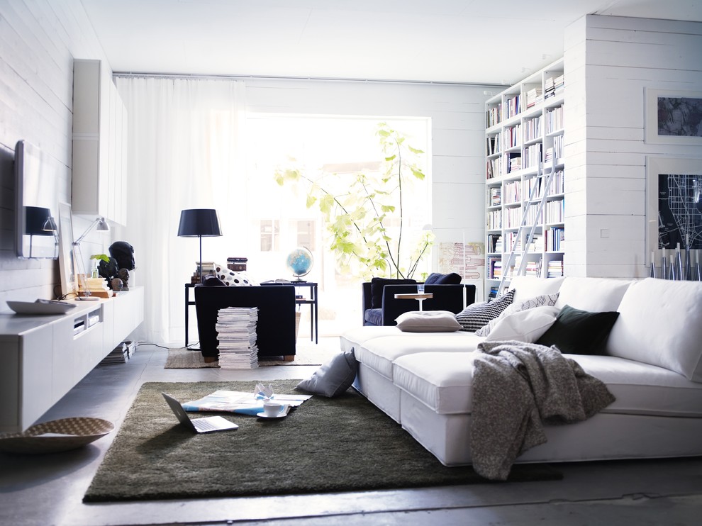 Inspiration for a contemporary living room remodel in Other