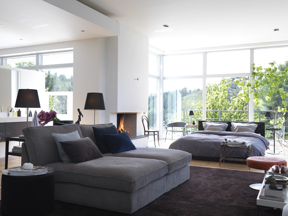 Example of a trendy living room design in Other