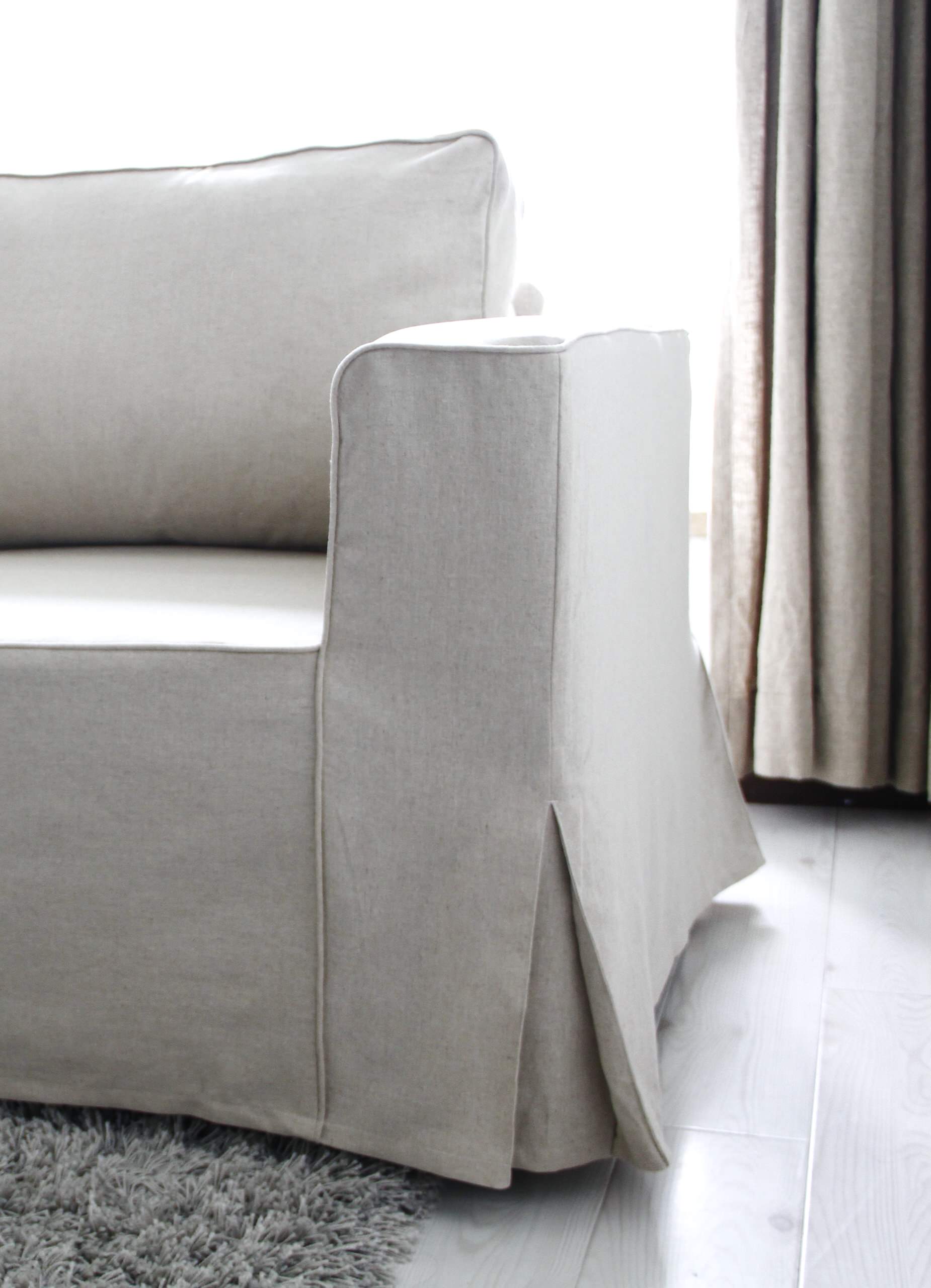IKEA Manstad Sofa Bed Custom Linen Slipcovers - Contemporary - Living Room  - Melbourne - by Comfort Works Custom Slipcovers | Houzz