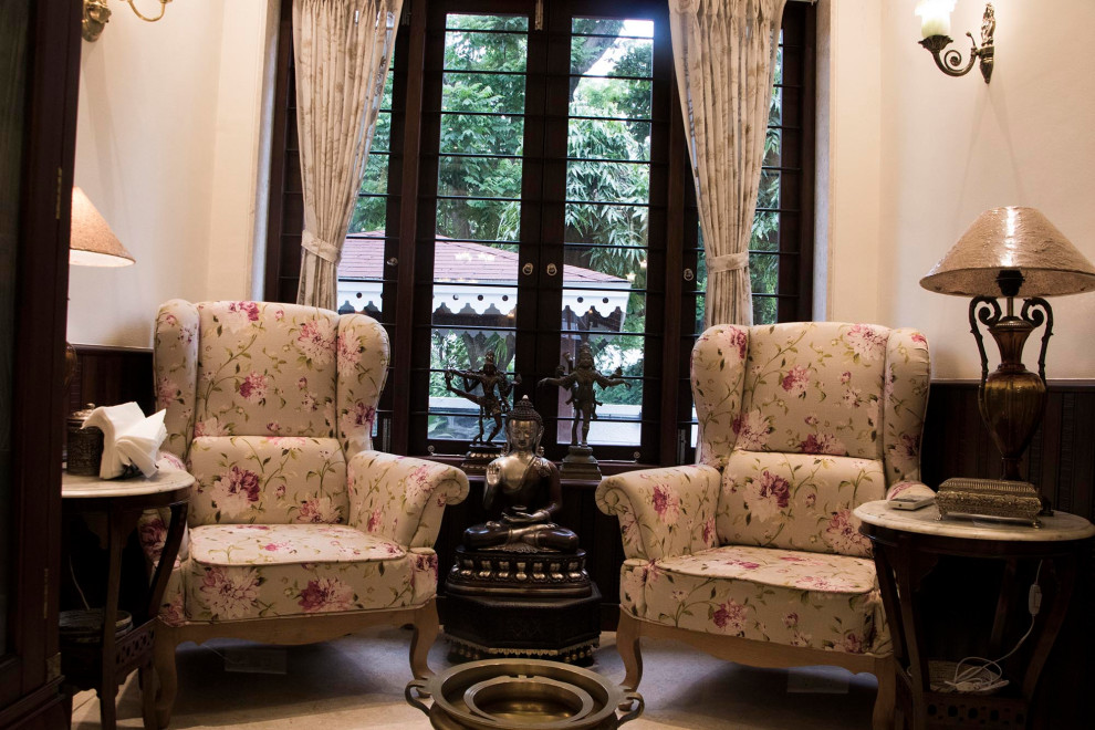 Photo of a rustic living room in Pune.