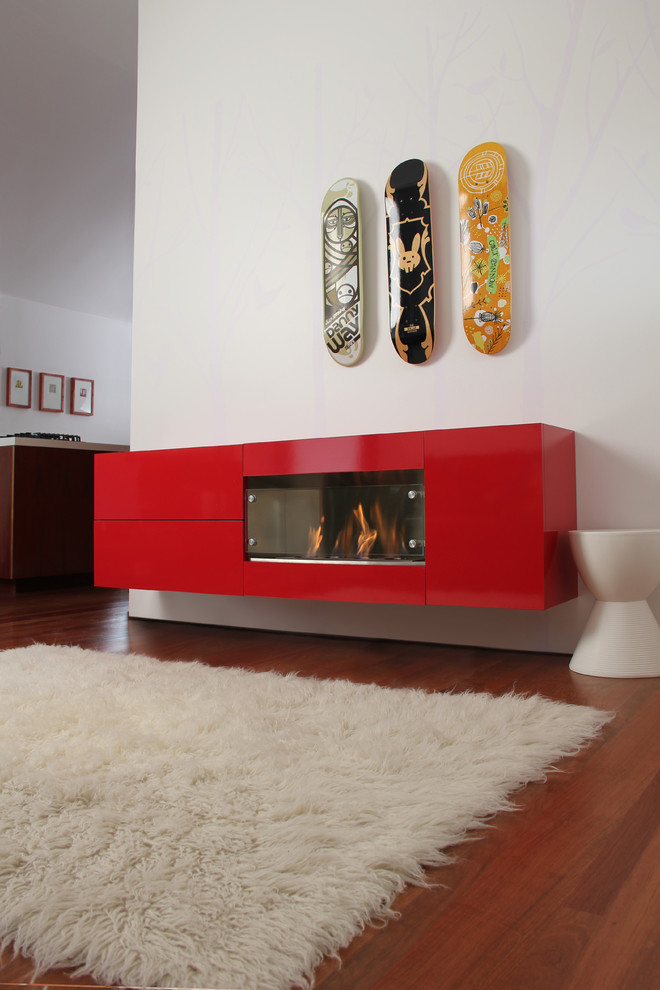 Indoor Ventless Fireplaces Contemporary Living Room Salt Lake