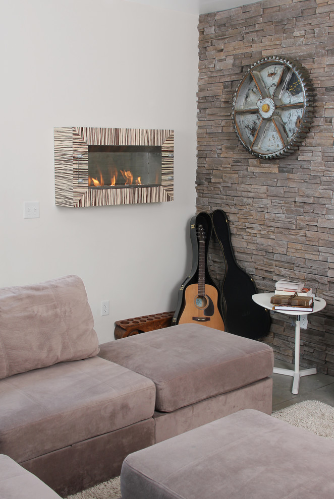 Living room - contemporary living room idea in Salt Lake City