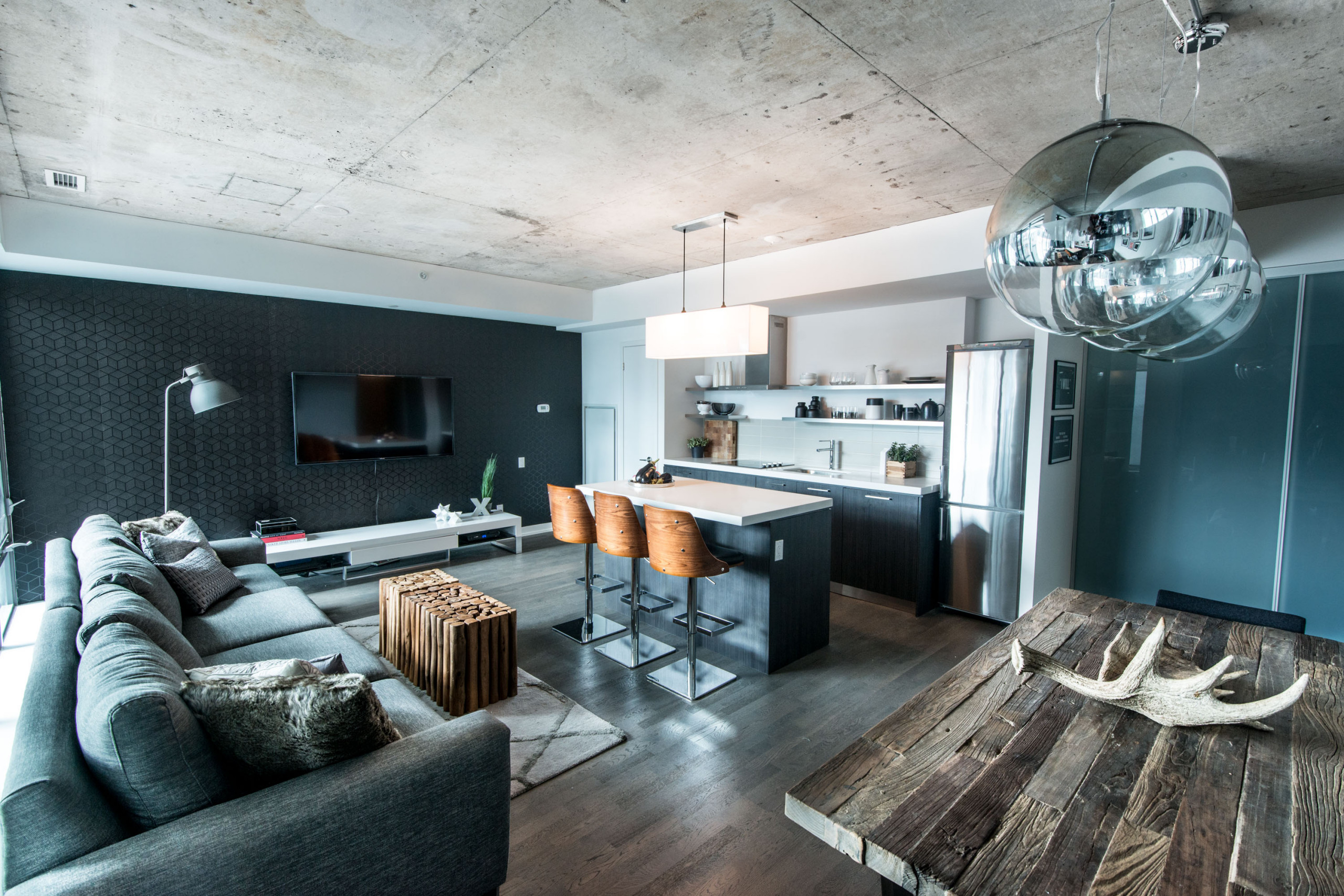 Industrial Condo Loft Industrial Living Room Toronto By Lux Design Interior Design Build Houzz