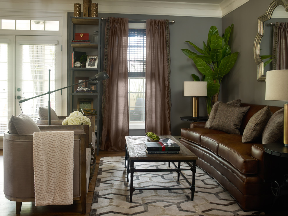 Interior Design Atlanta GA Masculine Townhome Transitional Living