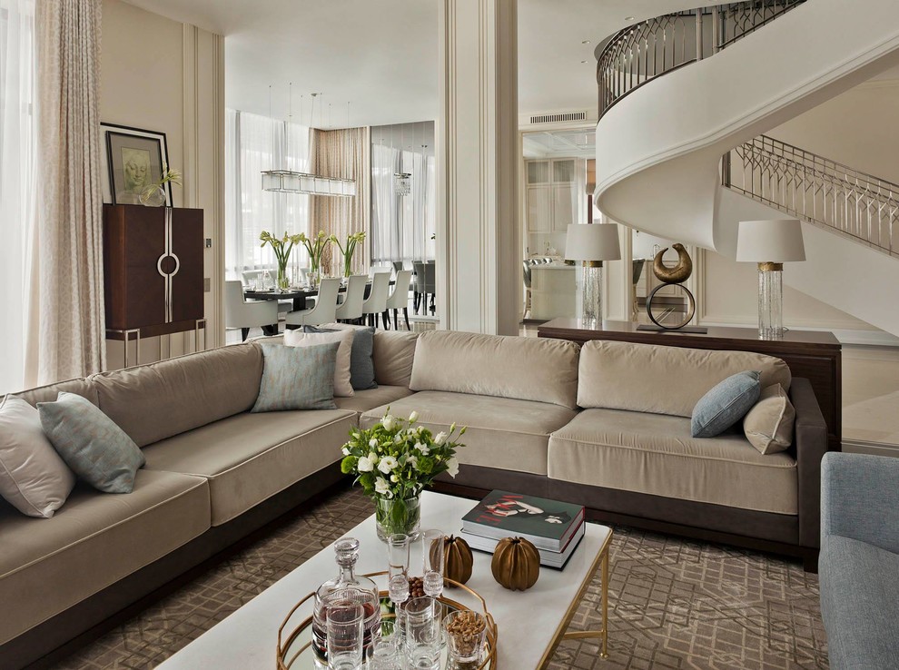 Interior design. Bespoke joinery. Transitional Living Room Sussex