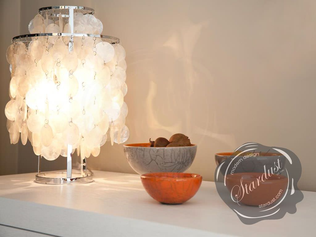 Interior Design Idea with Capiz-Shell Panton Fun Table Lamp - Modern -  Living Room - San Francisco - by Stardust Modern Design | Houzz