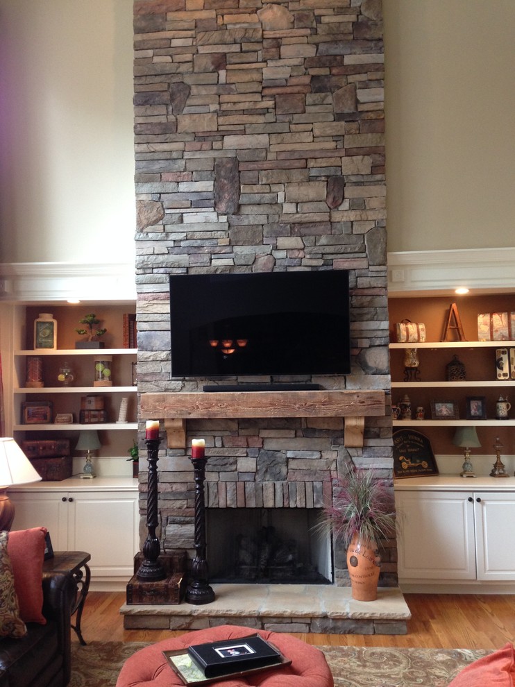 Interior Stone Fireplace Gallery - Traditional - Living Room ...