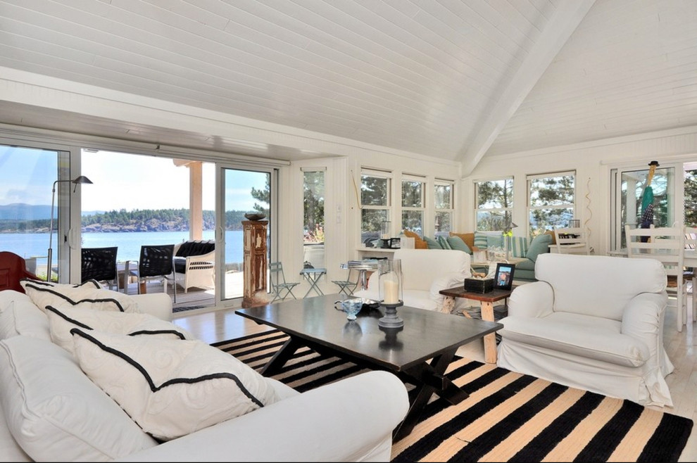 Photo of a coastal living room in Vancouver.