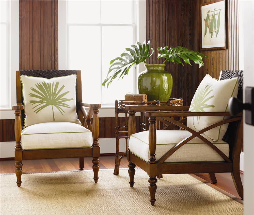 tropical living room chairs