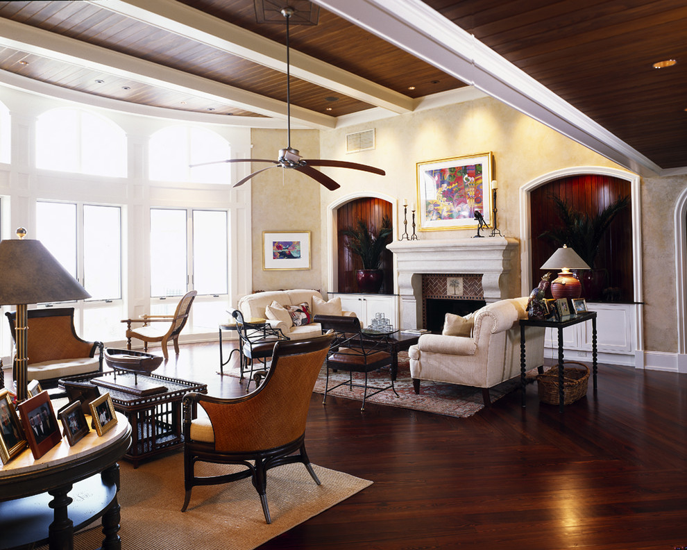 Design ideas for a world-inspired living room in Atlanta.