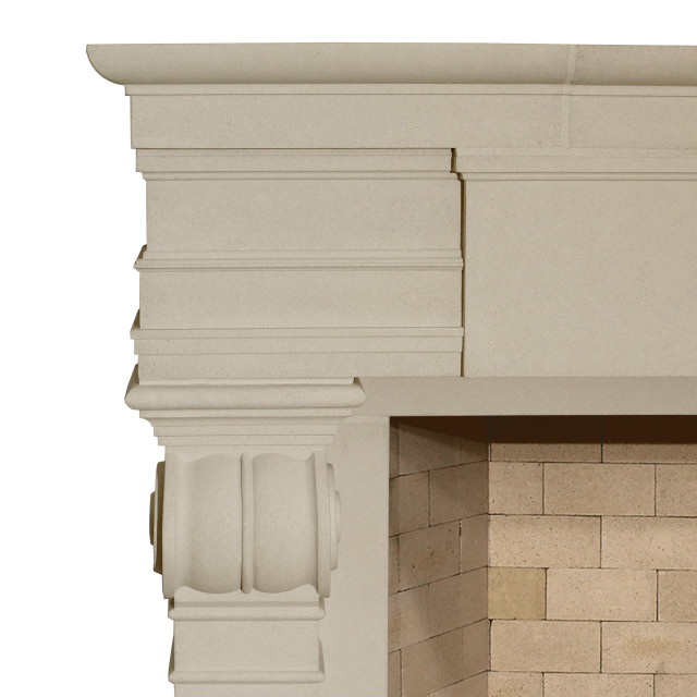 Italian Fireplace Mantels Styles Salon Oklahoma City par DeVinci