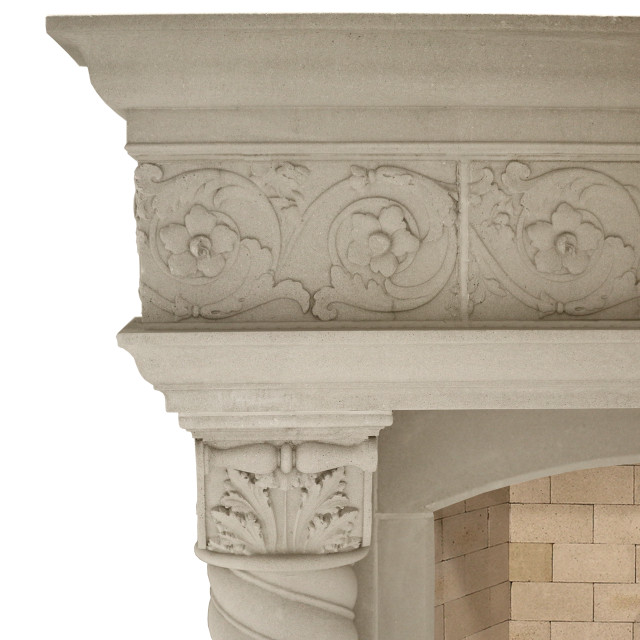 Italian Fireplace Mantels Styles Living Room Oklahoma City by