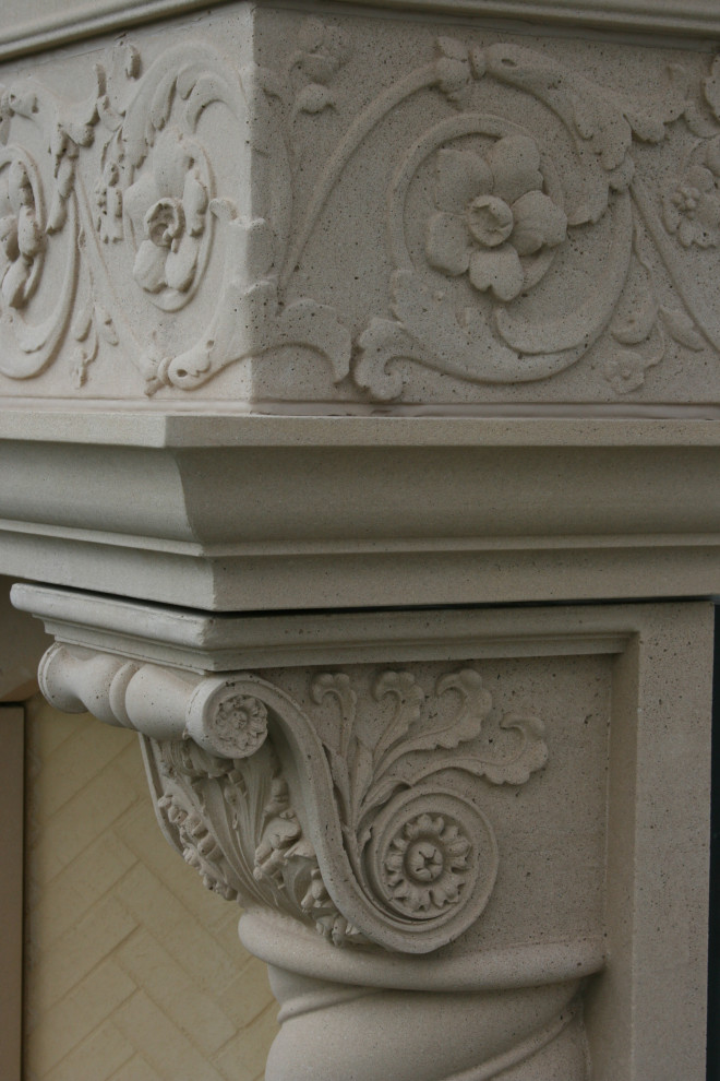 Italian Fireplace Mantels Styles Living Room Oklahoma City by