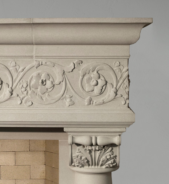 Italian Fireplace Mantels Styles Salon Oklahoma City par DeVinci