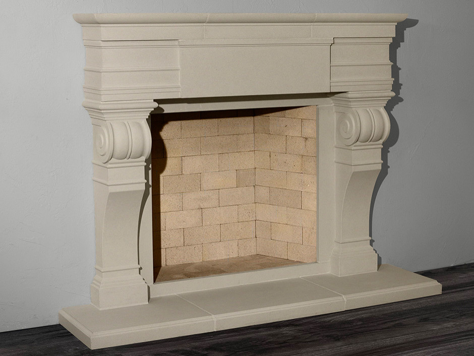 Italian Fireplace Mantels Styles Living Room Oklahoma City by