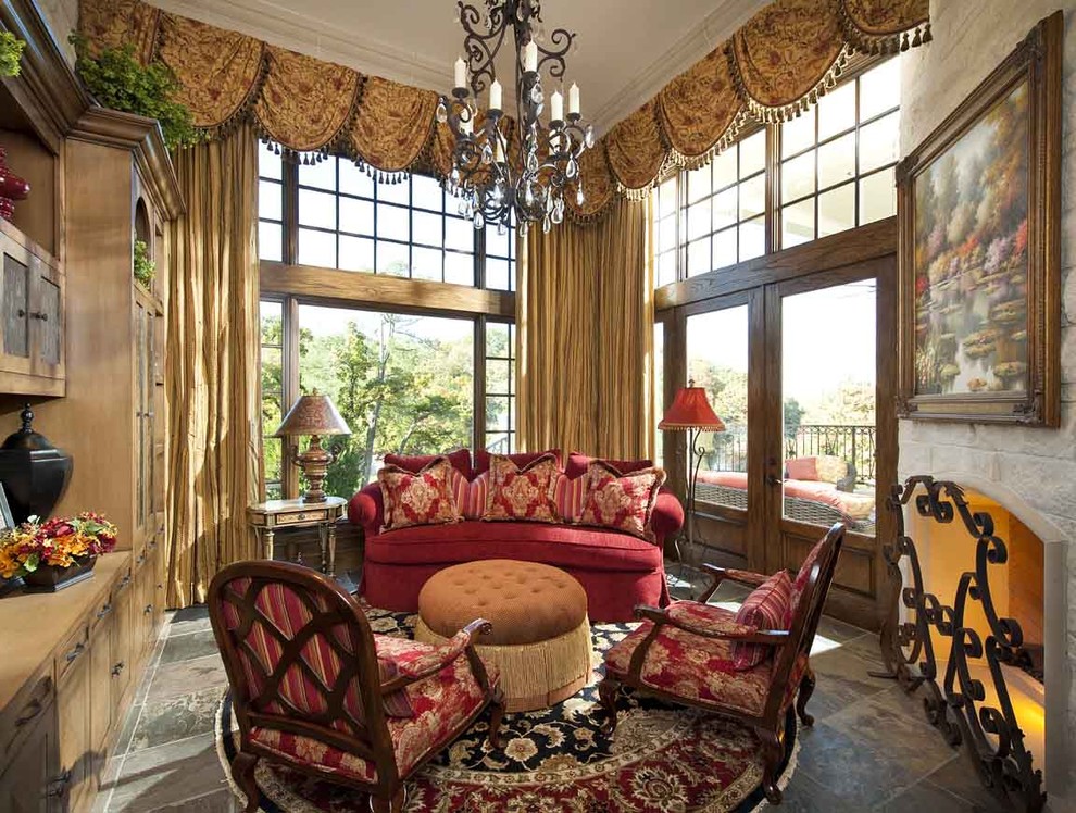 Italianstyle Villa Formal Ladies Parlor Traditional Living Room