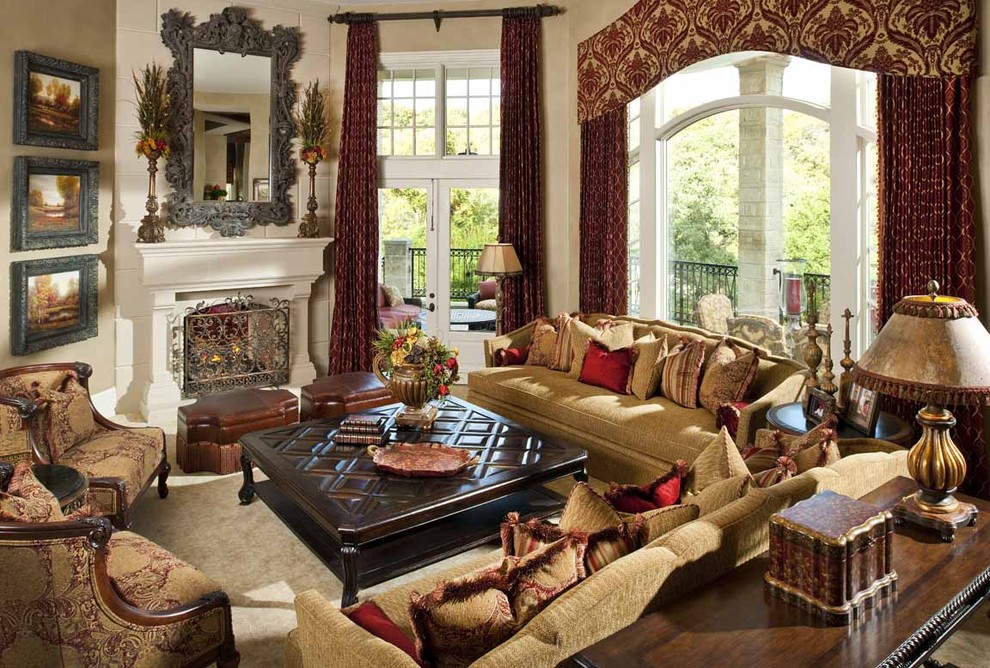 Italian-style Villa: Living Room - Mediterranean - Living Room - Other - by  Wesley-Wayne Interiors, LLC | Houzz