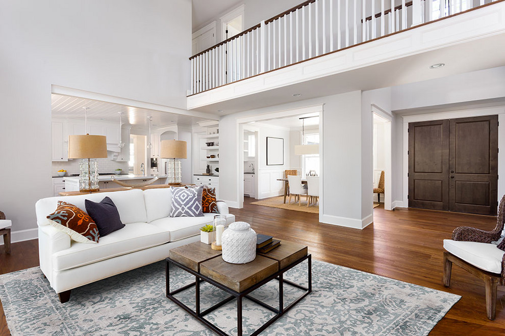 Photo of a contemporary living room.