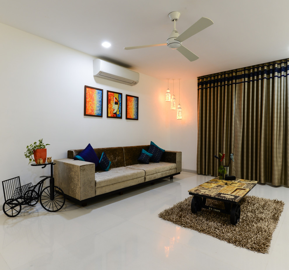 Jayabheri orange county apartment Modern Living Room Hyderabad