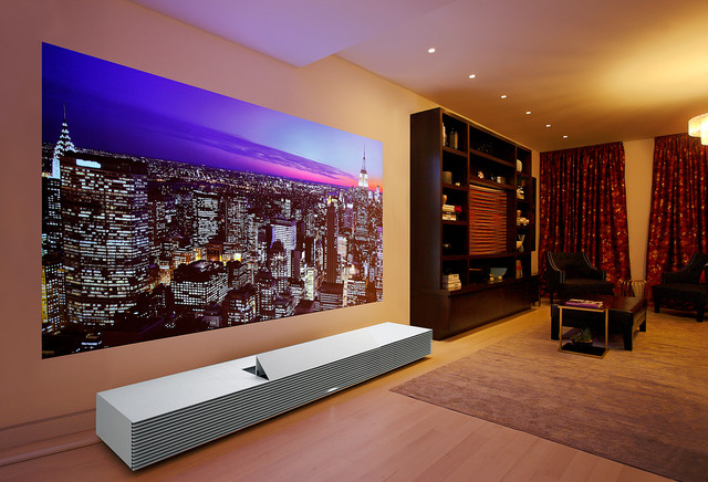 Jazz Lounge" designed by Campion Platt for Sony 4K Ultra Short Throw  Projector - Moderne - Salon - New York - par Sony | Houzz