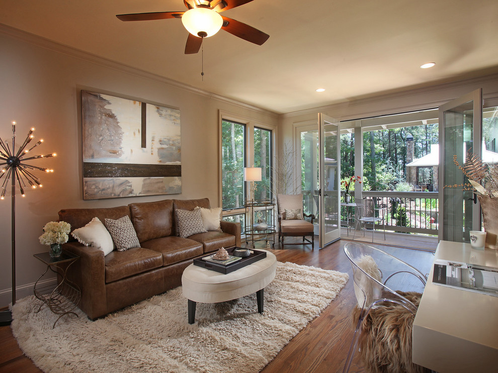 Johns Creek Lodge Rustic Living Room Atlanta by Modern Rustic