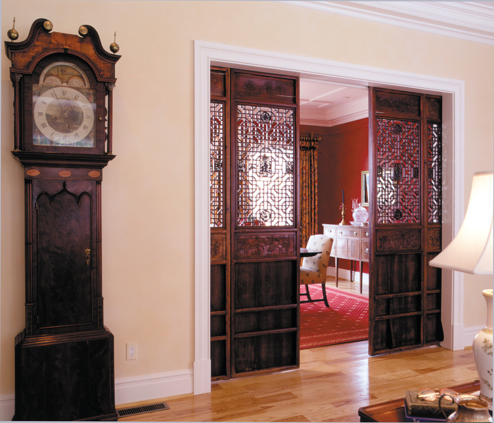 Johnson Hardware Antique Pocket Door Installation - Victorian - Living