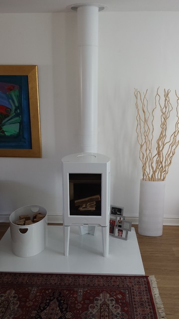 Jotul F163 White enamel - Contemporary - Living Room - West Midlands - by  Central stoves | Houzz
