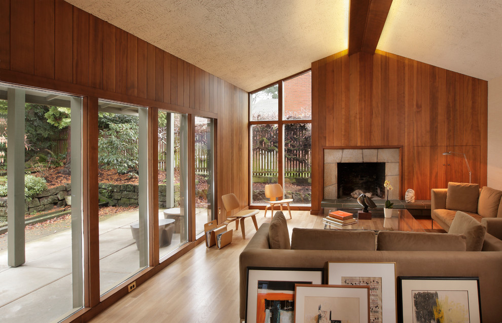 Judy's Warm MidCentury Modern Ranch Midcentury Living Room