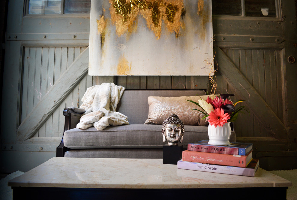 Kansas City West Bottoms Industrial Loft Industrial Living Room
