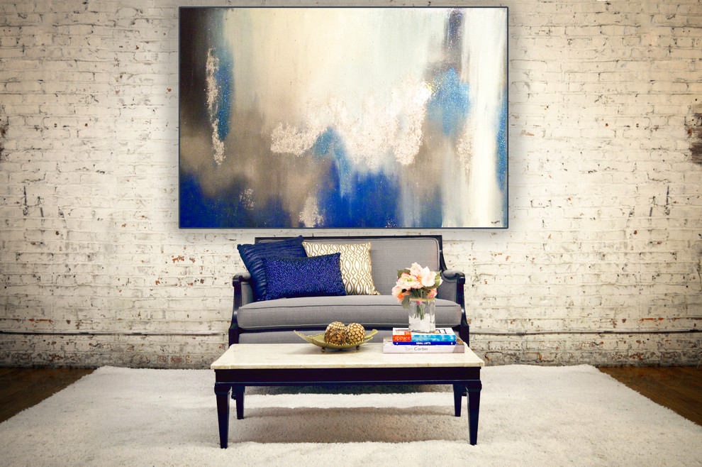 Kansas City West Bottoms Industrial Loft Industrial Living Room