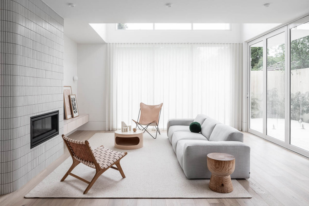 Photo of a scandinavian living room in Melbourne.